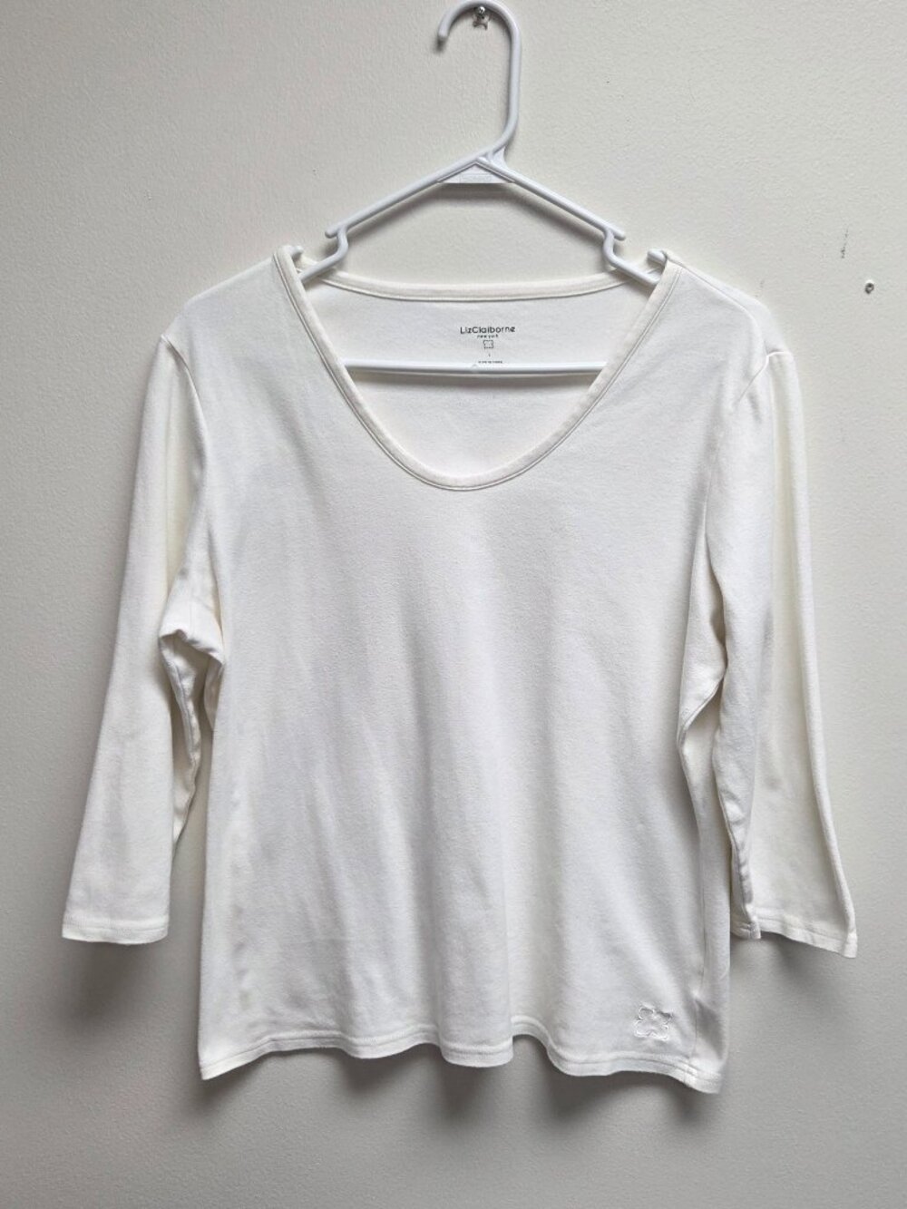 Women's Liz Claiborne Large 3/4 Sleeve Shirt